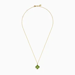 Necklaces & Pendants|Effy Jewelry 14K Yellow Gold Peridot and Diamond Pendant