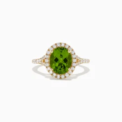 Rings|BH Multi 14K Yellow Gold Peridot and Diamond Ring