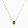 Necklaces & Pendants|Effy Jewelry 14K Yellow Gold Peridot Bezel Pendant with Paperclip Chain