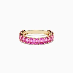 Rings|Effy Jewelry 14k Yellow Gold Pink Sapphire Band Ring
