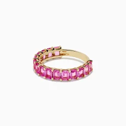 Rings|Effy Jewelry 14k Yellow Gold Pink Sapphire Band Ring
