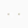 Earrings|Effy Jewelry 14K Yellow Gold Princess Cut Diamond Solitaire Stud Earrings, 0.14 TCW