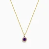 Necklaces & Pendants|BH Multi 14K Yellow Gold Purple Amethyst and Diamond Pendant, 0.61 TCW