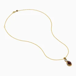 Necklaces & Pendants|Effy Jewelry 14K Yellow Gold Rhodolite and Diamond Pendant