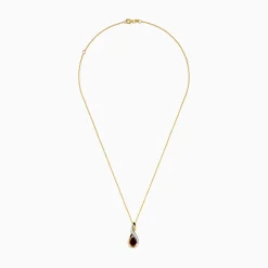 Necklaces & Pendants|Effy Jewelry 14K Yellow Gold Rhodolite and Diamond Pendant
