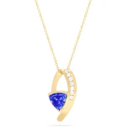 Necklaces & Pendants|Effy Jewelry 14K Yellow Gold Tanzanite and Diamond Pendant, 1.73 TCW