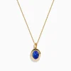 Necklaces & Pendants|Effy Jewelry 14K Yellow Gold Tanzanite Faux-Triple Bezel Pendant