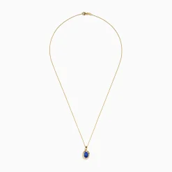 Necklaces & Pendants|Effy Jewelry 14K Yellow Gold Tanzanite Faux-Triple Bezel Pendant