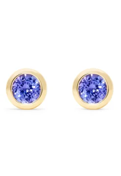 Earrings|Effy Jewelry 14K Yellow Gold Tanzanite Stud Earrings, 0.91 TCW