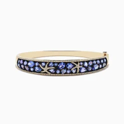 Bracelets|Effy Jewelry 14K Yellow Gold Tanzanite u0026 Diamond Starfish Bangle