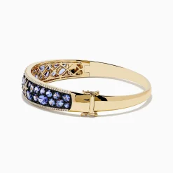 Bracelets|Effy Jewelry 14K Yellow Gold Tanzanite u0026 Diamond Starfish Bangle