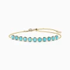Bracelets|Effy Jewelry 14K Yellow Gold Turquoise Bolo Bracelet 3.30 TCW