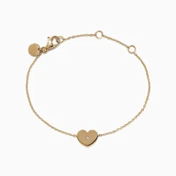 Bracelets|BH Multi Kidz 14K Yellow Gold Heart Bracelet. 0.01 TCW