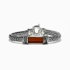 Mens|BH Multi Men's 925 Sterling Silver Braided Chain Tiger Eye Bracelet 5.0 TCW