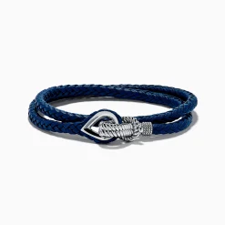 Mens|Effy Jewelry Men's 925 Sterling Silver Leather Wrap Bracelet