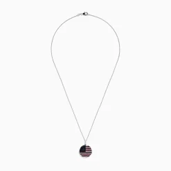 Mens|Effy Jewelry Men's 925 Sterling Silver Sapphire, Ruby and Diamond Flag Pendant