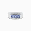 Mens|Effy Jewelry Men's 925 Sterling Silver Tanzanite and Diamond Ring