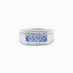 Mens|Effy Jewelry Men's 925 Sterling Silver Tanzanite and Diamond Ring