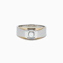 Mens|BH Multi Men's 14K Two Tone Gold Diamond Ring, 0.23 TCW