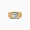 Mens|Effy Jewelry Men's 14K Two Tone Gold Diamond Ring