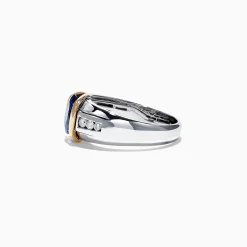 Mens|Effy Jewelry Men's 14K Two-Tone Gold Tanzanite Diamond Ring, 1.90 TCW