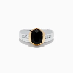 Mens|Effy Jewelry Men's 14K Two-Tone Onyx and Diamond Ring