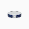 Mens|Effy Jewelry Men's 14K White Gold Blue Sapphire and Diamond Ring, 1.69 TCW