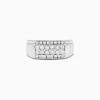 Mens|BH Multi Men's 14K White Gold Diamond Ring, 0.96 TCW