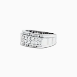 Mens|BH Multi Men's 14K White Gold Diamond Ring, 0.96 TCW
