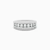 Mens|Effy Jewelry Men's 14K White Gold Diamond Double Channel Set Ring