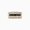 Mens|Effy Jewelry Men's 14K Yellow Gold Black and White Diamond Ring, 1.67 TCW