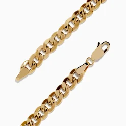 Mens|Effy Jewelry Men's 14K Yellow Gold Black and White Diamond Evil Eye Chain Bracelet 8.75"
