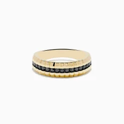 Mens|Effy Jewelry Men's 14K Yellow Gold Black Diamond Ring