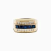 Mens|Effy Jewelry Men's 14k Yellow Gold Blue Sapphire and Diamond Ring