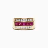 Mens|Effy Jewelry Men's 14K Yellow Gold Diamond Ruby Ring, 2.59 TCW