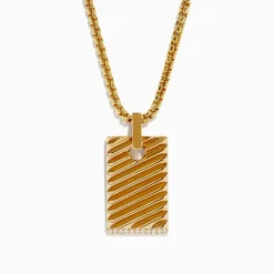 Mens|Effy Jewelry Men's 14K Yellow Gold Diamond Pendant