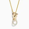 Mens|Effy Jewelry Men's 14K Yellow Gold Diamond Horse Pendant