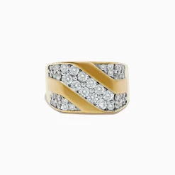 Mens|Effy Jewelry Men's 14K Yellow Gold Diamond Ring