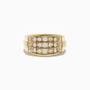 Mens|Effy Jewelry Men's 14K Yellow Gold Diamond Ring