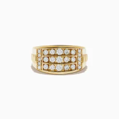 Mens|Effy Jewelry Men's 14K Yellow Gold Diamond Ring