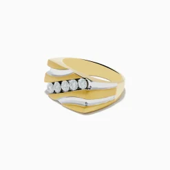 Mens|Effy Jewelry Men's 14K Yellow Gold Diamond Ring