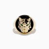 Mens|Effy Jewelry Men's 14K Yellow Gold Emerald, Onyx and Diamond Tiger Ring