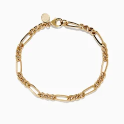 Mens|Effy Jewelry Men's 14K Yellow Gold Figaro Chain Bracelet