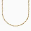 Mens|Effy Jewelry Men's 14K Yellow Gold Hollow Interlock Oval Chain Link Necklace 22"
