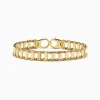 Mens|Effy Jewelry Men's 14K Yellow Gold Hollow Railroad Bracelet