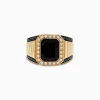 Mens|Effy Jewelry Men's 14K Yellow Gold Onyx and Diamond Ring