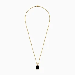Mens|Effy Jewelry Men's 14K Yellow Gold Onyx and Diamond Pendant