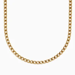 Mens|Effy Jewelry Men's 14K Yellow Gold Oval Curb Chain Necklace, 22''