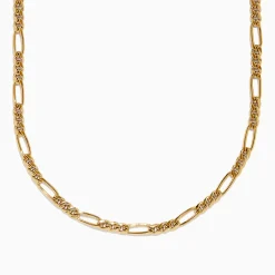 Mens|Effy Jewelry Men's 14K Yellow Gold Oval Figaro 22" Chain Necklace