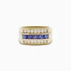 Mens|Effy Jewelry Men's 14K Yellow Gold Tanzanite and Diamond Ring